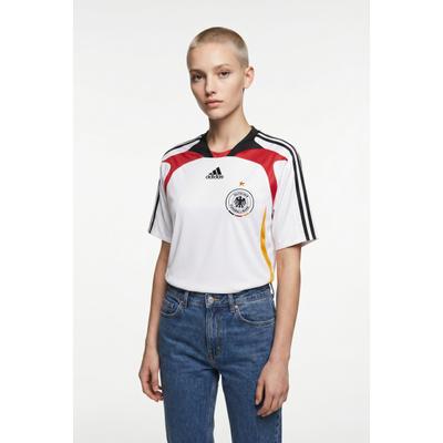 Fußballtrikot ADIDAS PERFORMANCE "DEUTSCHLAND 2007 HEIMTRIKOT", Damen, Gr. M, weiß, Obermaterial: 100% Polyester, Rundhals, Trikots Fußballtrikot, mit Rundhalsausschnitt, aus Polyester, mit CLIMACOOL Technologie