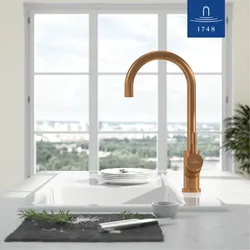Villeroy und Boch Umbrella Küchenarmatur 92530004 16 l/min, flexible Anschlussschläuche, bronze