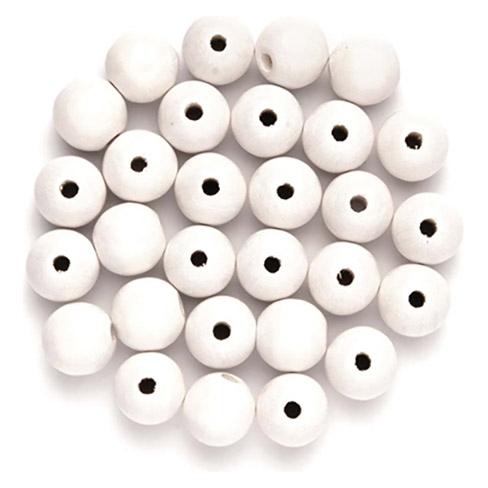 Glorex Holzperle 8mm 80St weiss (74071872)