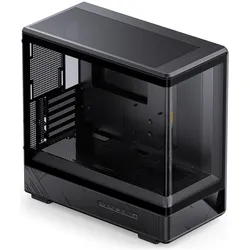 Jonsbo D200 Midi-Tower, mATX, Tempered Glass, Mini Temp Display - schwarz (mATX), PC Gehäuse, Schwarz