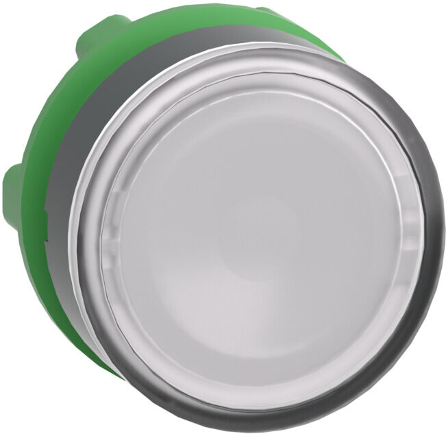Schneider Electric Bouton-poussoir lumineux plat, blanc, pour plaque E ZB5AA18 (ZB5AA18)