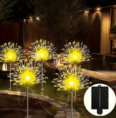 Inspire Curations 6 Pack Solar Garden Lights 8 Mode IP65 Outdoor Landscape Lights warm 6groundingx80 480led