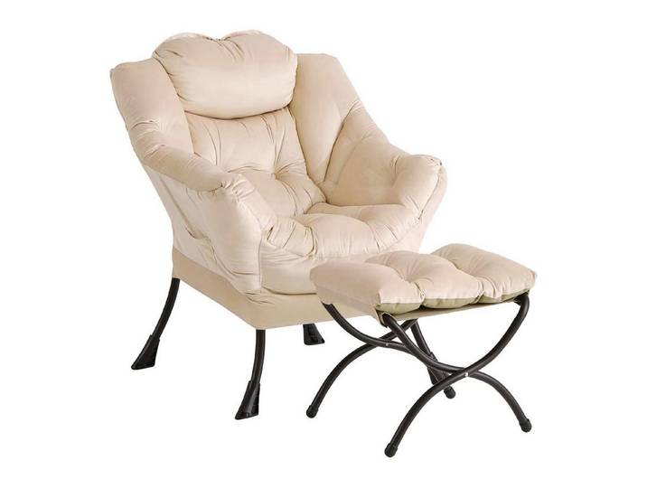 LuxusKollektion Loungesessel Lounge Sessel Ottomane Lesesessel Akzentstuhl Khaki Dutch Velvet
