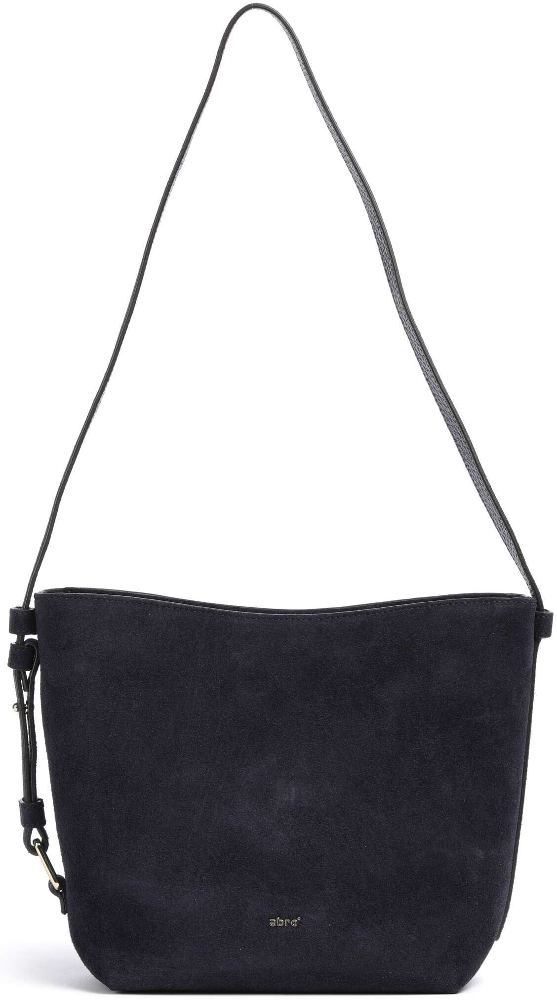 Abro Suede Cosmo Beuteltasche aus Leder, blau
