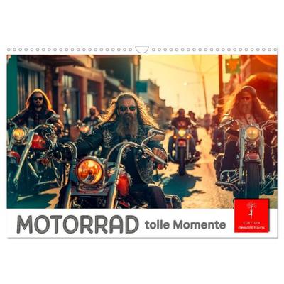 Motorrad tolle Momente (Wandkalender 2027 DIN A3 quer), CALVENDO Monatskalender