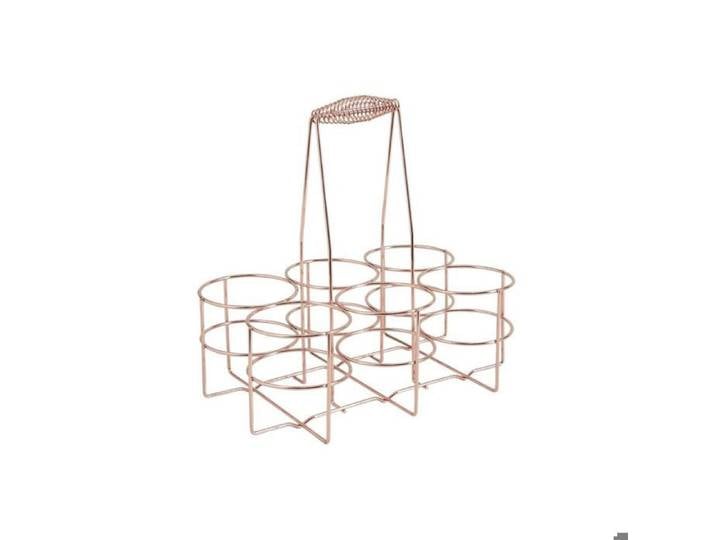 Panier 6 bouteilles design métal cuivré
