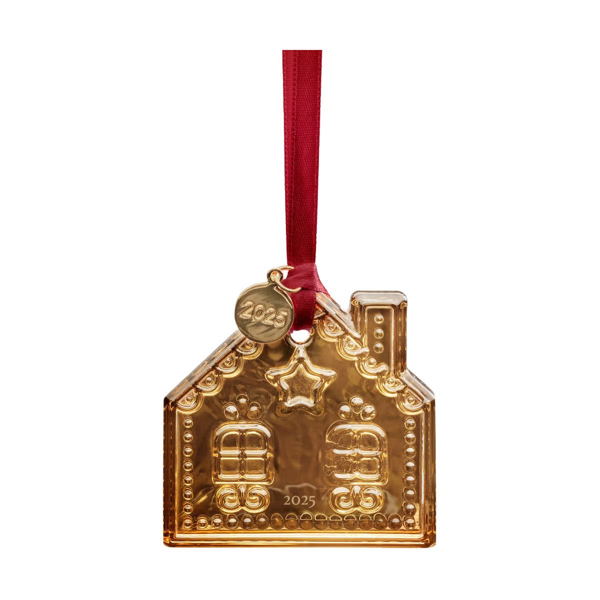 Orrefors Kerstornament Gingerbread Huis 2025 met 21K Goud