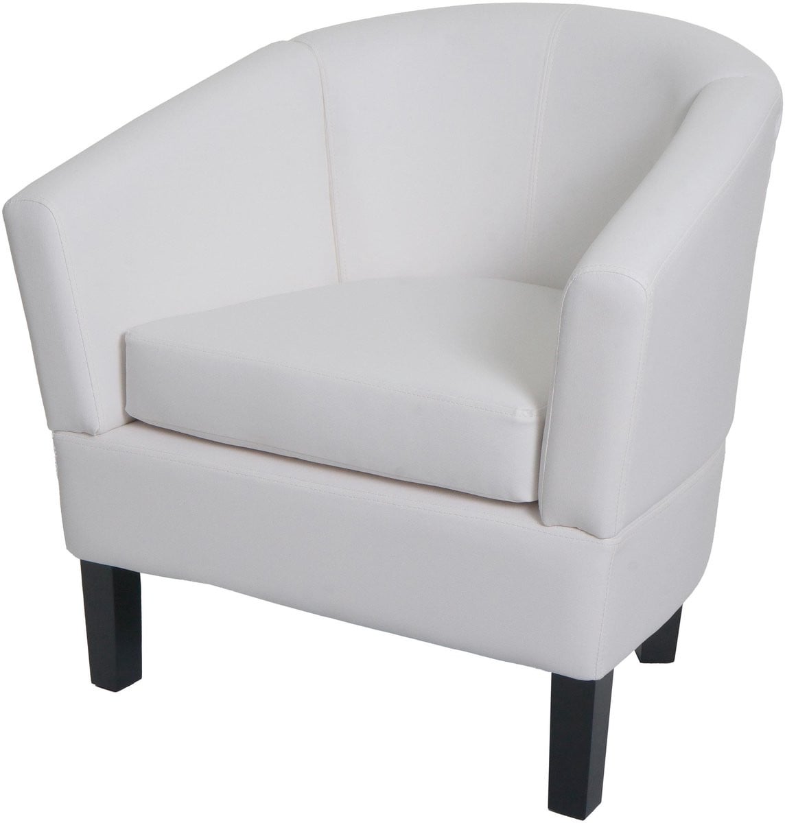 Loungefauteuil MCW-O17 in wit kunstleer