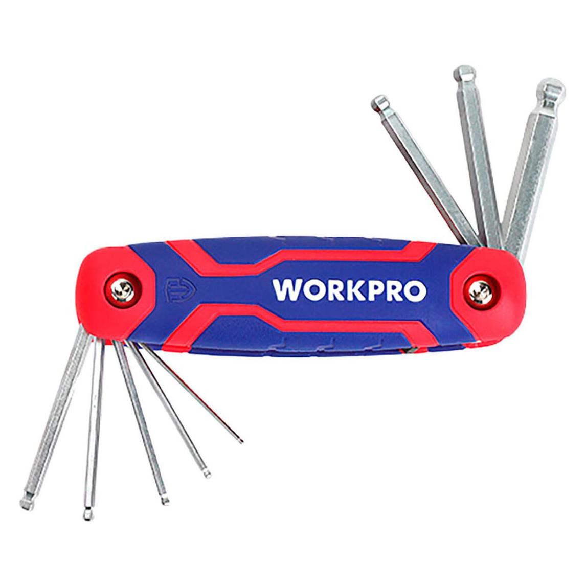 Workpro Inbusschlüsselset 1,5, 2, 2,5, 3, 4, 5, 6, 8, 10 mm Bold 8 Stücke (64679663)