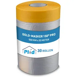 Plid, Klebeband, Gold-Masker 150° Pro Abdeckfolie mit Klebeband 30 Rollen
