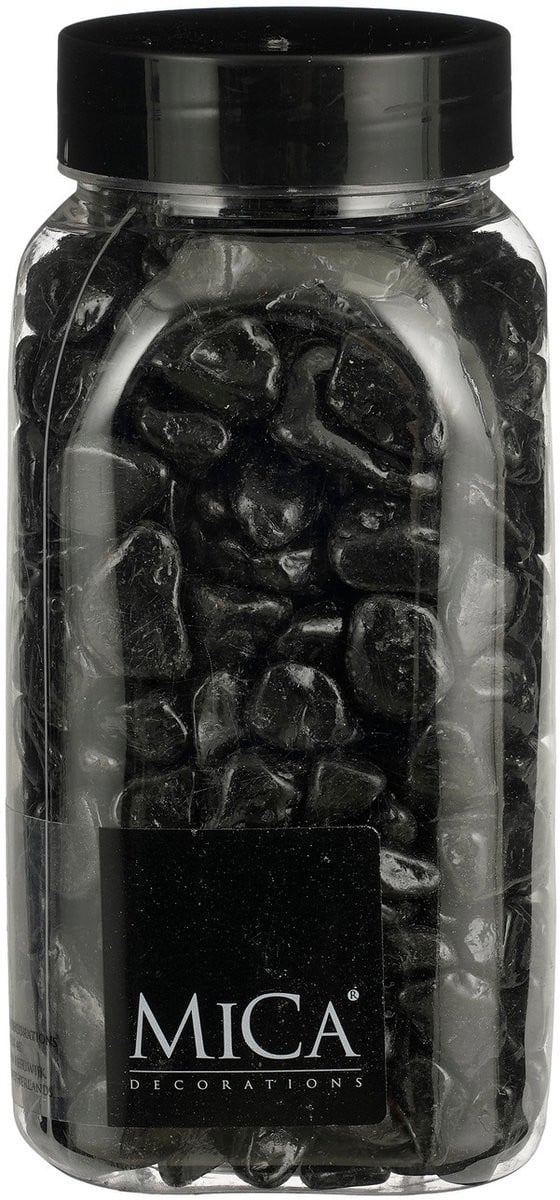 Zwarte Decoratie Kiezelstenen 650ml van Mica Decorations