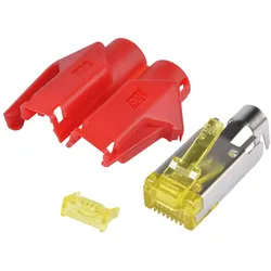 HIROSE TM31 RT - RJ45 Hirose Stecker, Cat-6a, TM31, rot