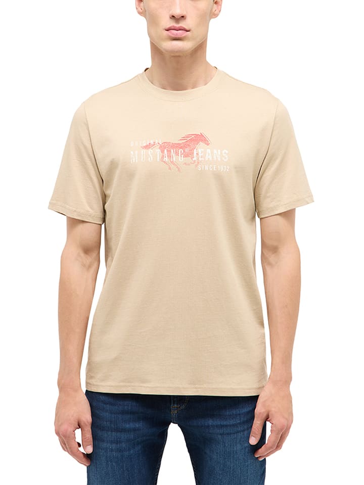 Mustang Shirt "Austin" in Beige - L