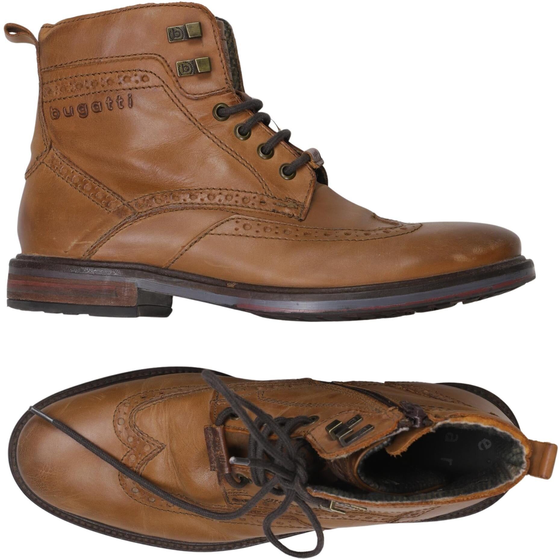 Bugatti Herren Stiefel, Braun, Gr. EU 40, Leder - Second Hand