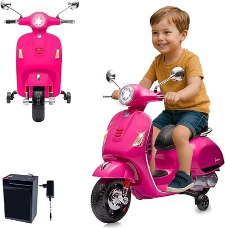 Ride-on Vespa GTS 125, Kinderfahrzeug pink, Lithium-Ionen-Akku