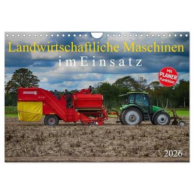 Landwirtschaftliche Maschinen im Einsatz (Wandkalender 2026 DIN A4 quer), CALVENDO Monatskalender
