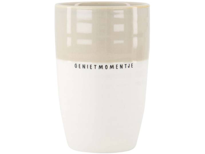 Zusss Mok L Genietmomentje Keramiek White / Sand