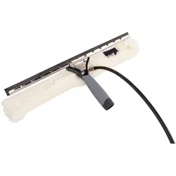 AxisLine Profi Kombi Fensterwischer 25cm wassergeführt mit Fensterabzieher & Einwascher Microfaser-Wischbezug und 2X Gummilippe (hart & weich) (25cm)