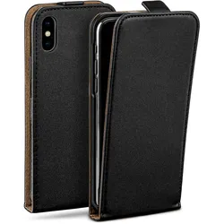 moex Flip Case iPhone X Klapphülle Leder Optik