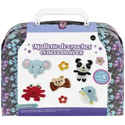WDK Häkelset mit 5 Tieren, Handarbeitsset, Mehrfarbig