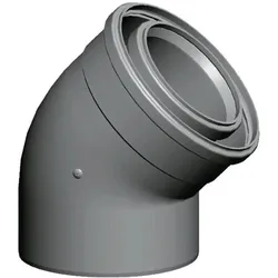 Wolf-Garten, Zubehör Kerzen + Kamin, Wolf 2651545 Winkelstück 45o concentrico Durchmesser 110/160