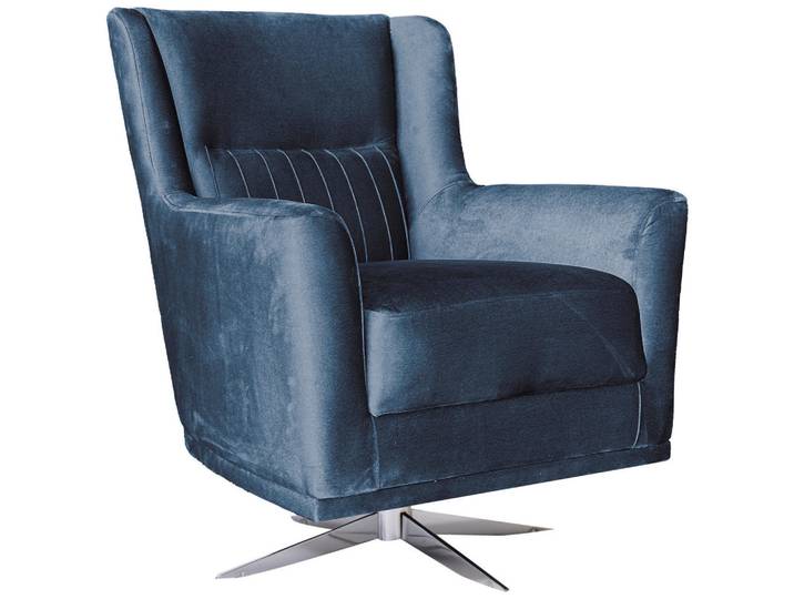 Livetastic Sessel, Blau, Metall, Uni, 70x96x75 cm, DIN EN ISO 14001, DIN EN ISO 9001, Wohnzimmer, Sessel, Polstersessel