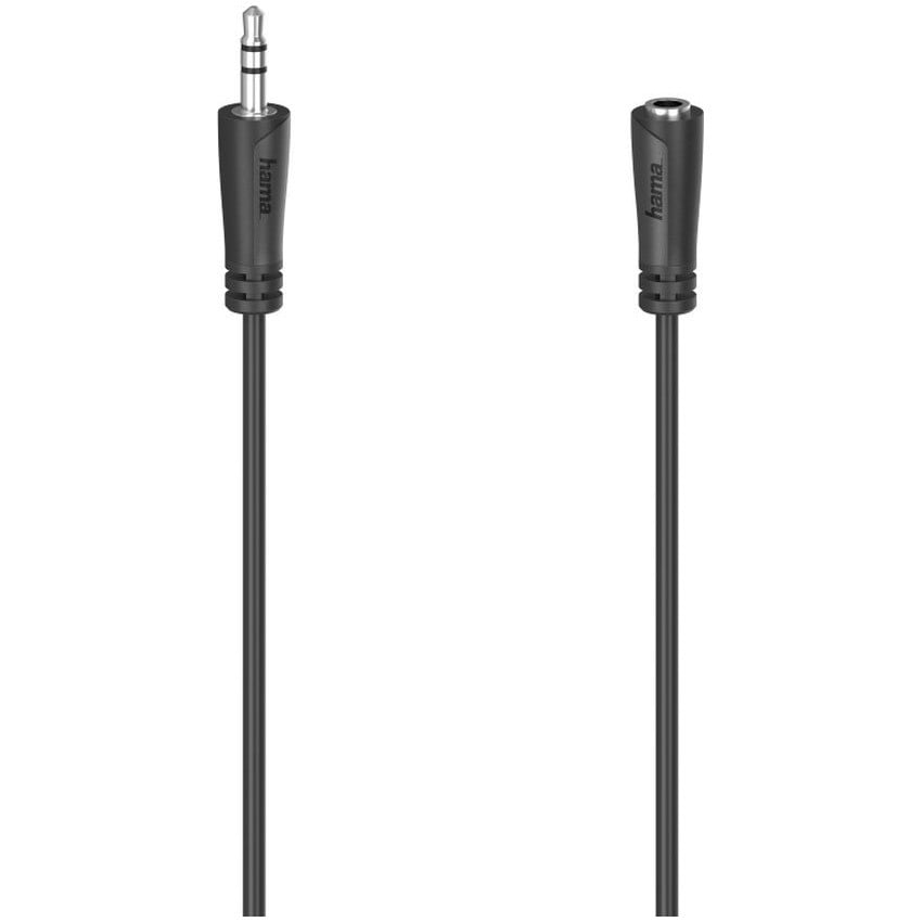 Hama Audio-verlengkabel 3,5 mm jack stereo koppeling zwart, 1,5 m