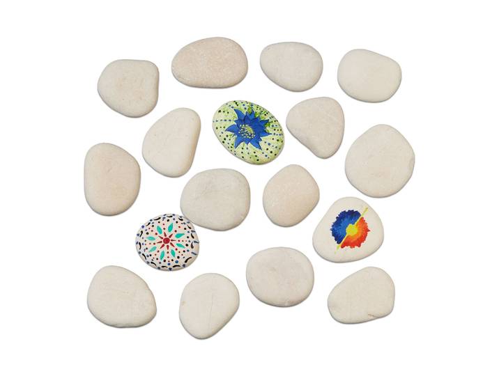 Steine zum Bemalen XL 2kg Weiss