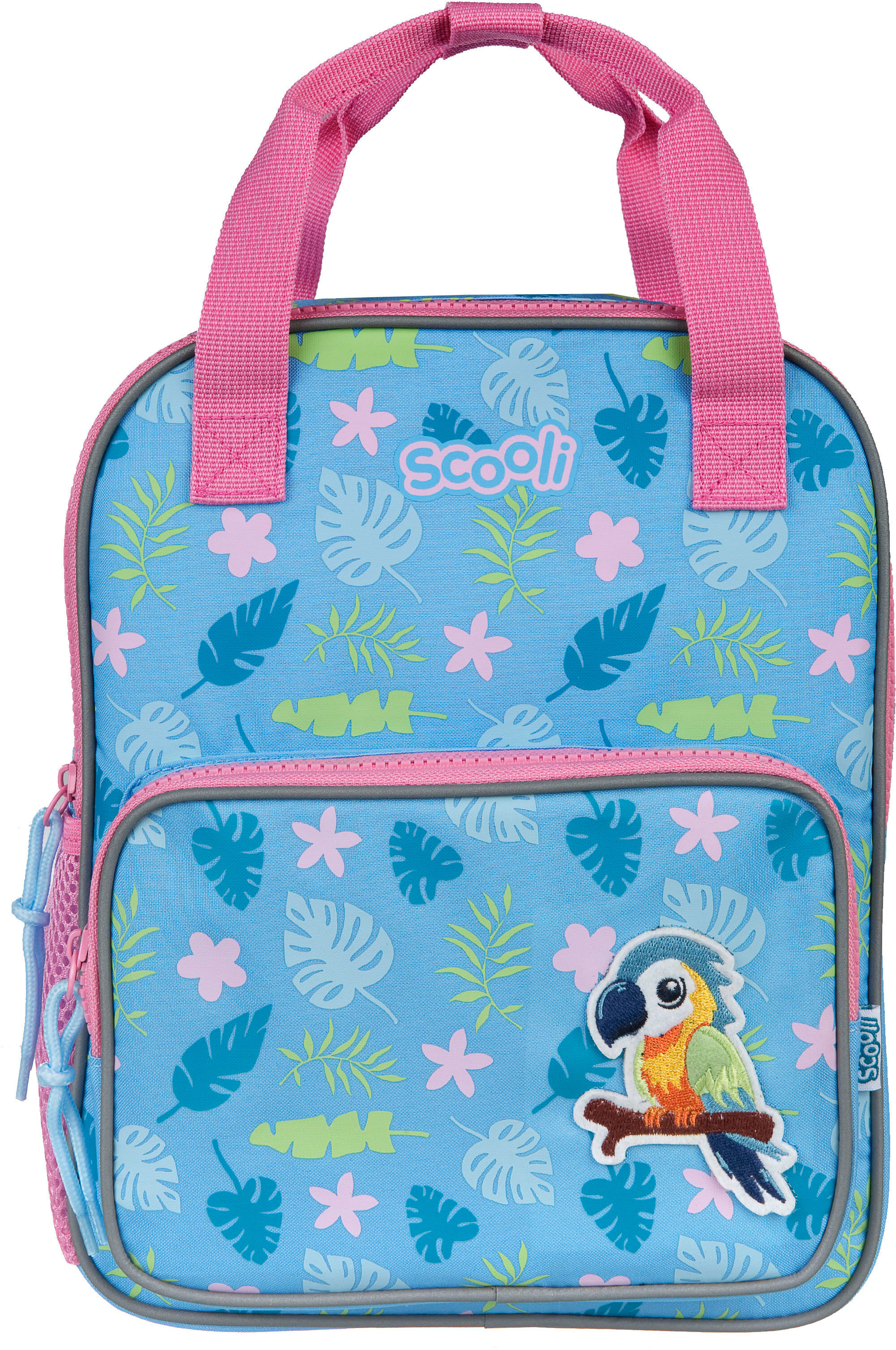 Kinderrucksack SCOOLI "Mini-Me", Kinder, Gr. B/H/T: 24cm x 29cm x 13cm, blau (paula papagei), Polyester, Rucksäcke Kinderrucksack, für den Kindergarten paula papagei B/H/T: 24cm x 29cm x 13cm