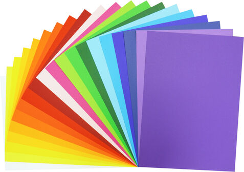 Fotokarton 300 g/qm, 50x70 cm, 12 Farben, 60 Bogen