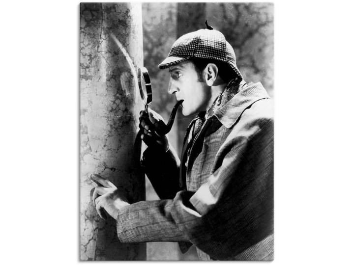 Wandbild ARTLAND Sherlock Holmes 1939 , schwarz (farbe bild(er): schwarz), B:45cm H:60cm, Bilder, Wandbild, als Leinwandbild, Poster in verschied. Grössen