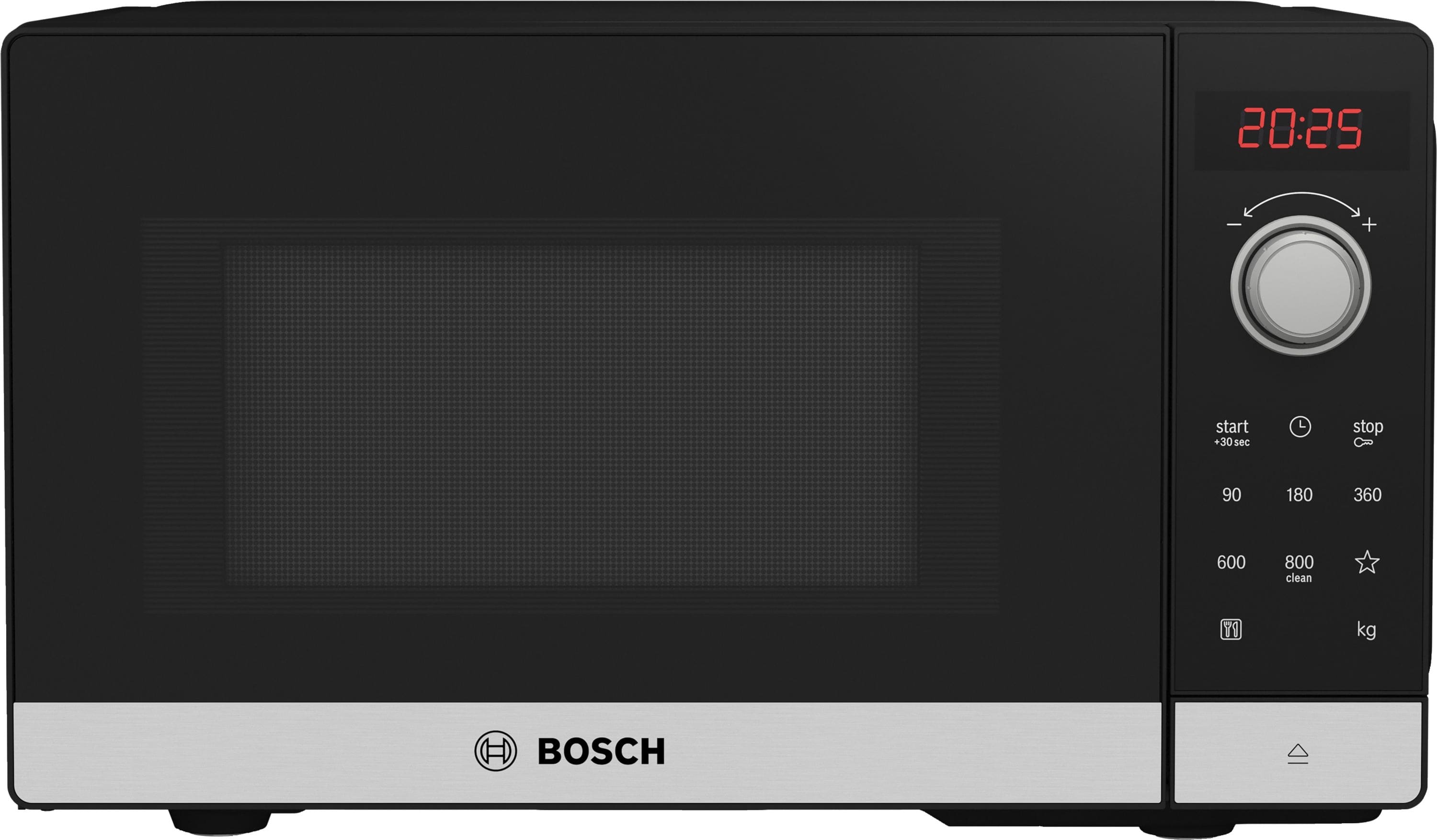 Bosch Serie 2 FFL023MS2 Freistehende Mikrowelle 800 W Größe: klein (Schwarz, Edelstahl)
