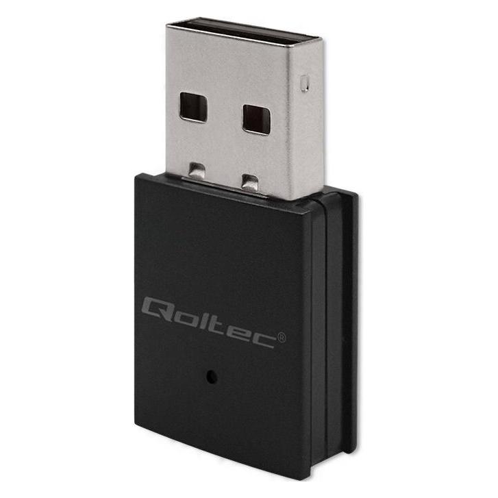 Qoltec WiFi-Adapter, BT4.0, USB, 600Mbps, kabellos (USB, USB 2.0) (56989)