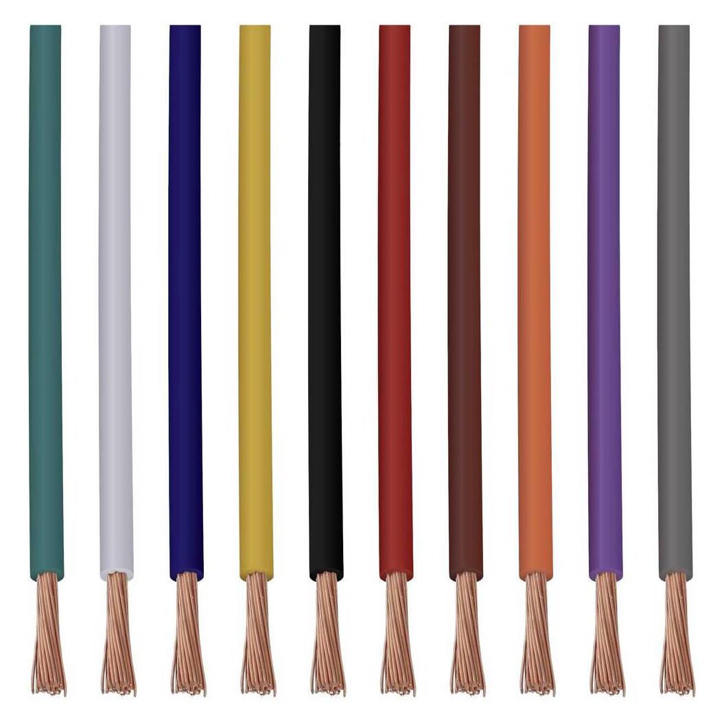 Quadrios Litzen Set 0.34 mm² 10 Farben 10 Meter pro Farbe (10 m) (22CW003)