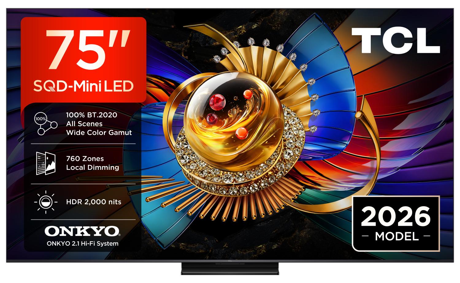 TCL Q7 75Q7D Pro, 190,5 cm (75"), 3840 x 2160 Pixel, 4K Ultra HD, SQD-Mini LED, Smart-TV, WLAN