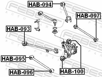 Febest Lagerung, Lenker Hab-097 Innen Für Honda
