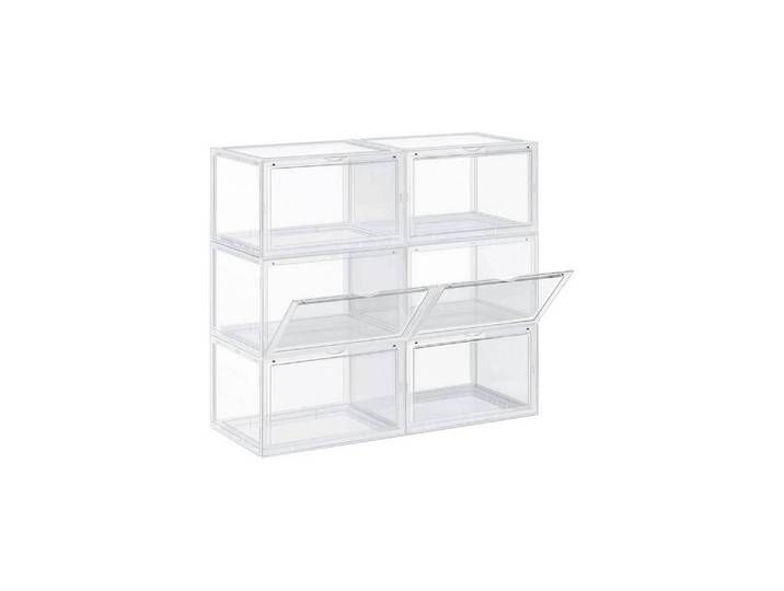 Schuhschrank SONGMICS 6-er Set Transparent , transparent, B:28cm H:22cm T:36cm, Polypropylen, Polystyrol, Schränke, Schuhschrank