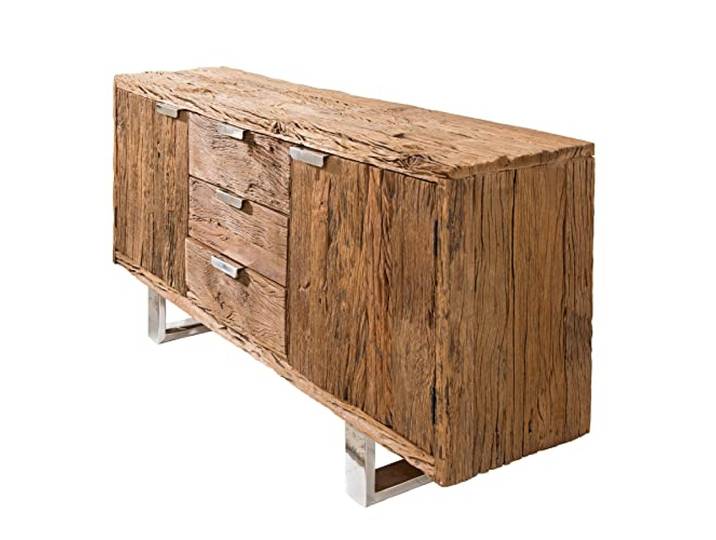 invicta INTERIOR Massives Sideboard Barracuda Teakholz 160cm Kommode Anrichte Kufengestell