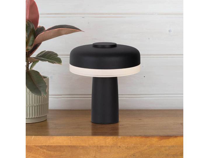 Näve LED Tischlampe Pilu, dimmbar, schwarz, für Wohn- / Esszimmer, Metall, Modern, LED Tischlampe