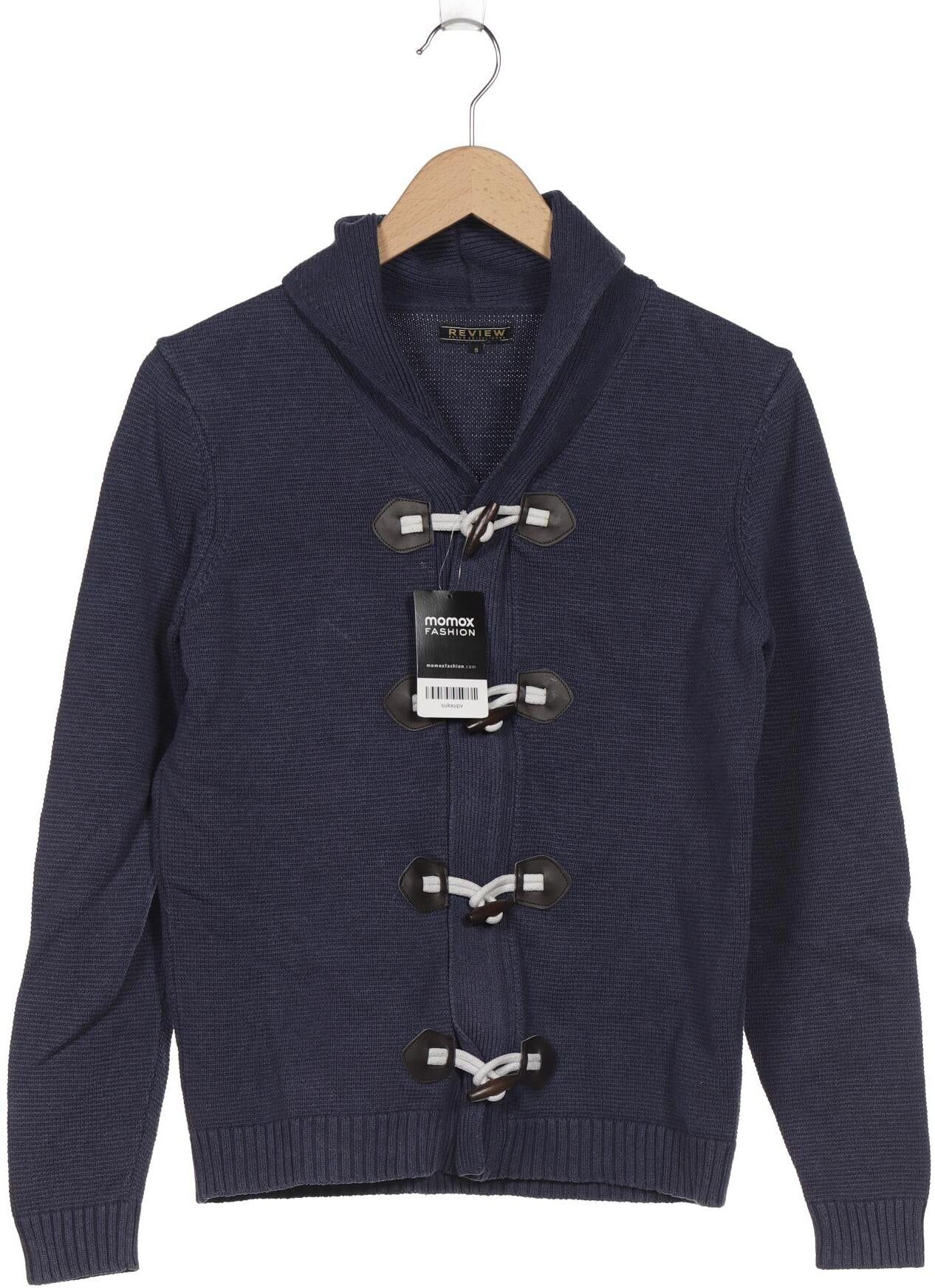 Review Herren Strickjacke, Marineblau, Gr. S, Baumwolle - Second Hand