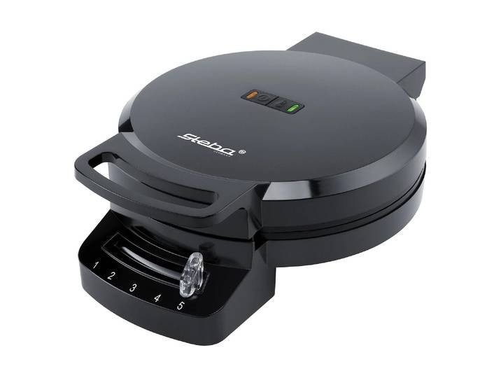 STEBA Waffeleisen WE1 1200W , schwarz, B:28,5cm H:8,5cm, Waffeleisen, Waffeleisen
