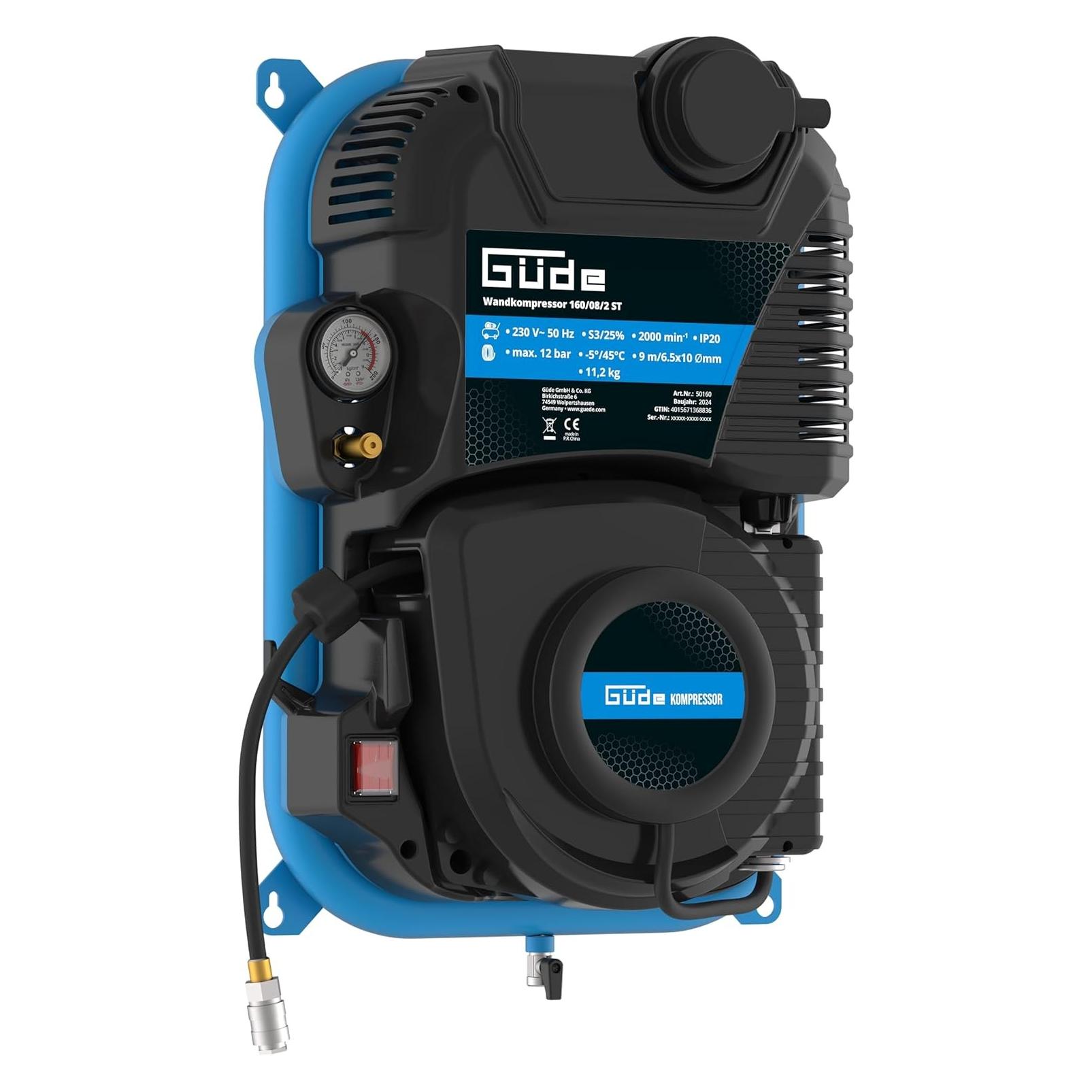 Güde Wandkompressor (2 l, 8 Bar) (50160)