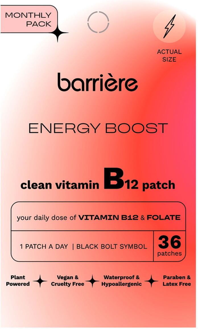 barrière ENERGY BOOST Vitamin B12 Patch Black Bolt (36 Stück)