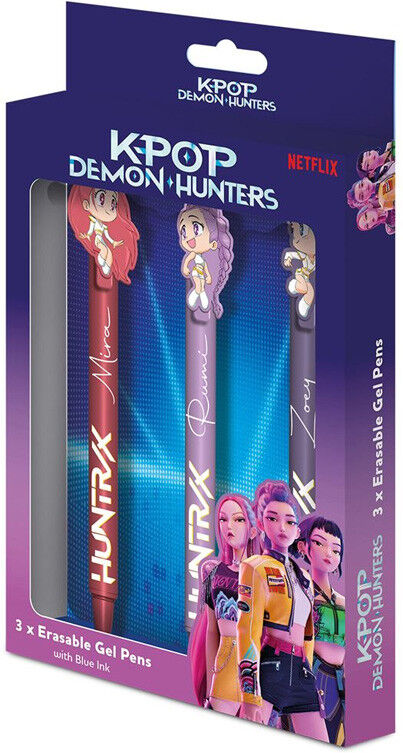 Kids Euroswan Pack de 3 stylos effacable K-POP Demon Hunters
