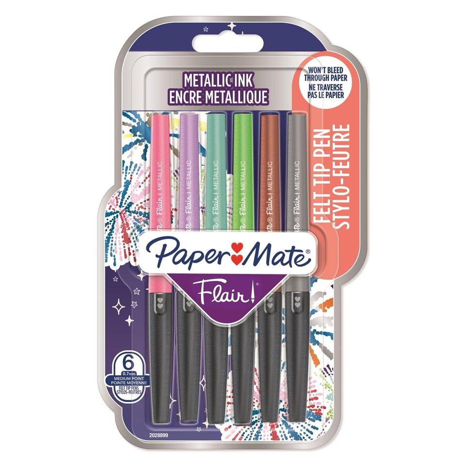 Paper Mate Faserschreiber Flair 6er METALLIC M (6x) (2137361)