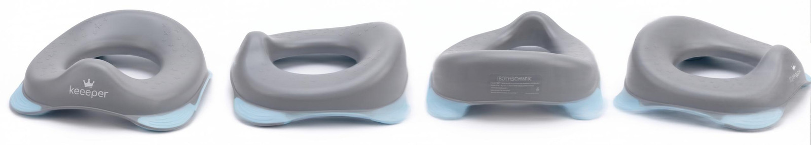 Keeeper Ewa Stars antislip wc-verkleiner voor kinderen, grijs (Cosmic Grey)