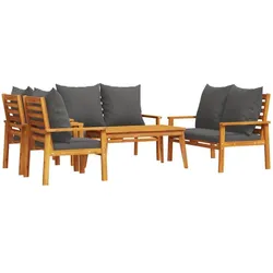 vidaXL, Gartenlounge, Dadonella (2x Stuhl + 2x Bank + Tisch)
