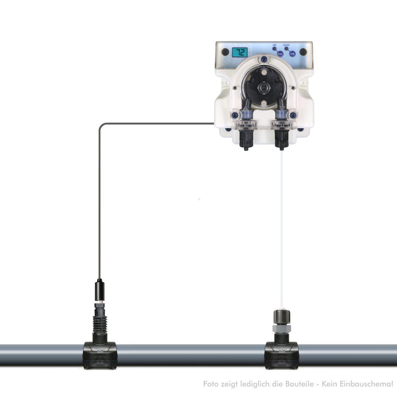 GT PoolNova PH - automatische Dosieranlage Mess- und Regelsystem mit 50 mm Anbohrschelle mit Bypass inkl. Zubehör - NEU in 2026