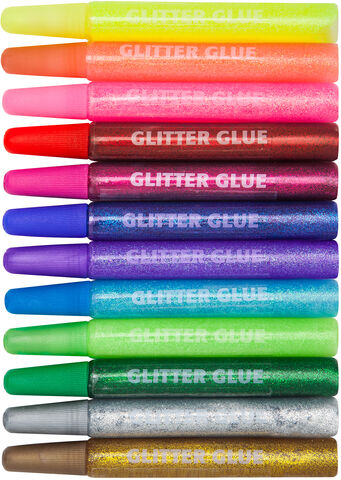 Glitter-Glue, bunt, 12 Farben