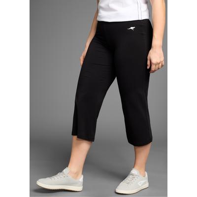 Culotte KANGAROOS, Damen, Gr. 38, N-Gr, schwarz, Jersey, Obermaterial: 95% Baumwolle, 5% Elasthan, bequem wadenlang, Hosen Culotte, aus weicher Jersey-Ware, große Größen